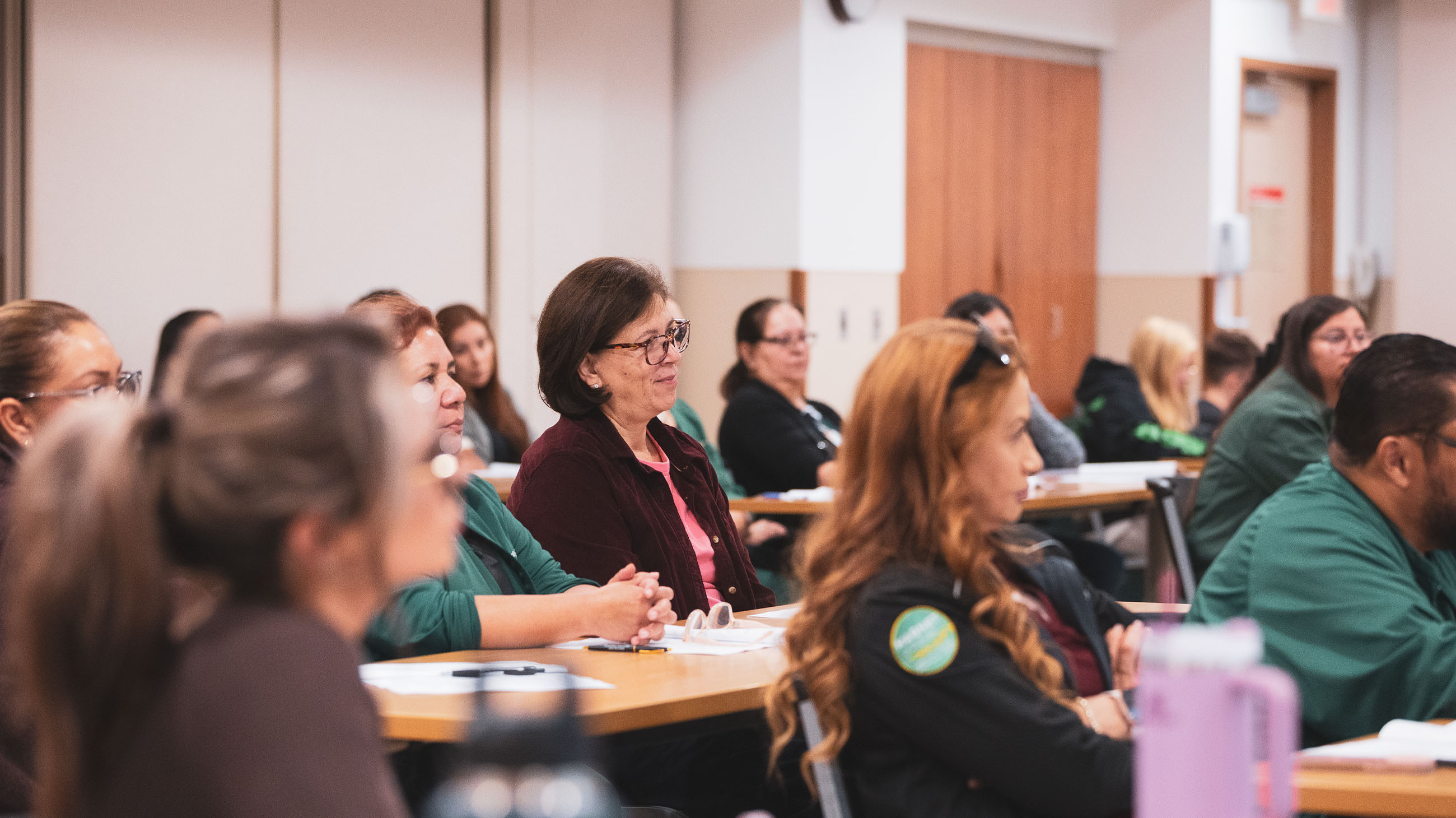 group of people in information session